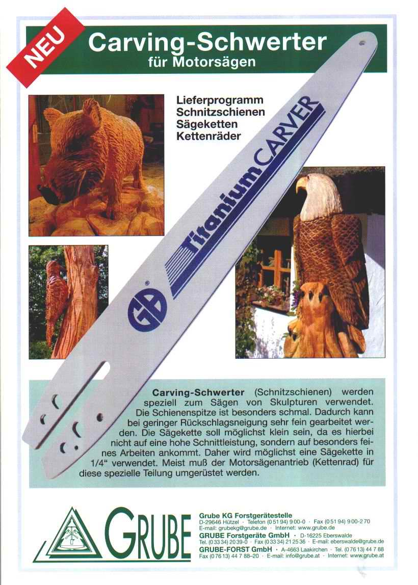 Schnitzschienen Katalog der Firma Grube. - Bitte etwas Geduld beim laden -.